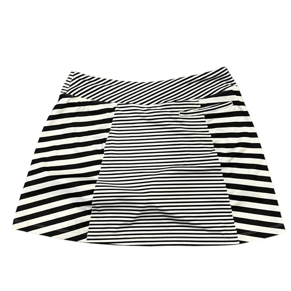 Nike Golf Precision 2.0  Black & White Stripe Skort Size M